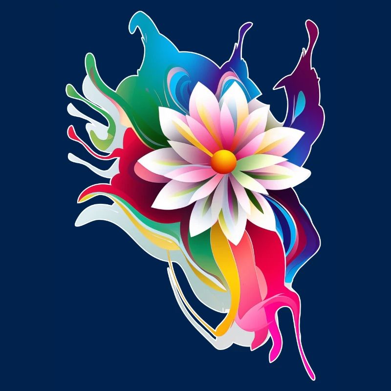 Farbenfrohes Thai-Blumenmotiv