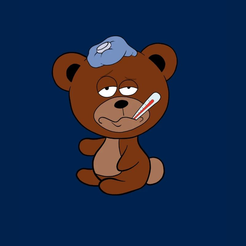Kranker Bär Grippe Influenza