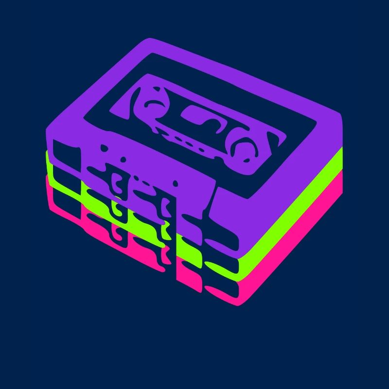 Cassettes de musique rétro Stack Mixtape 80s 90s