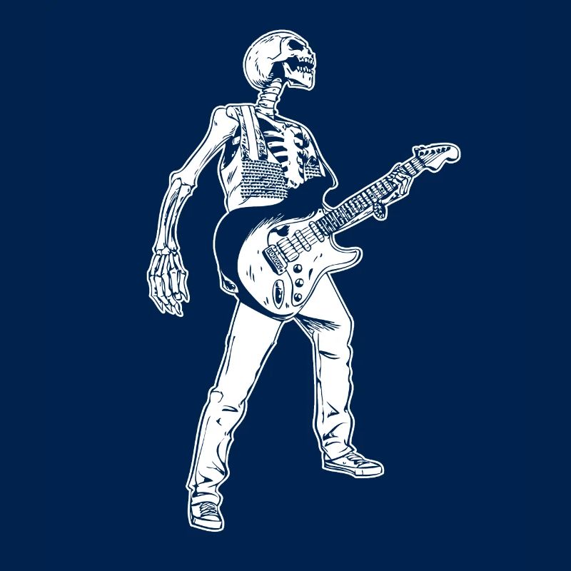 Skeleton guitar guitar player