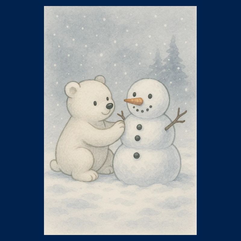 Eisbär und Schneemann