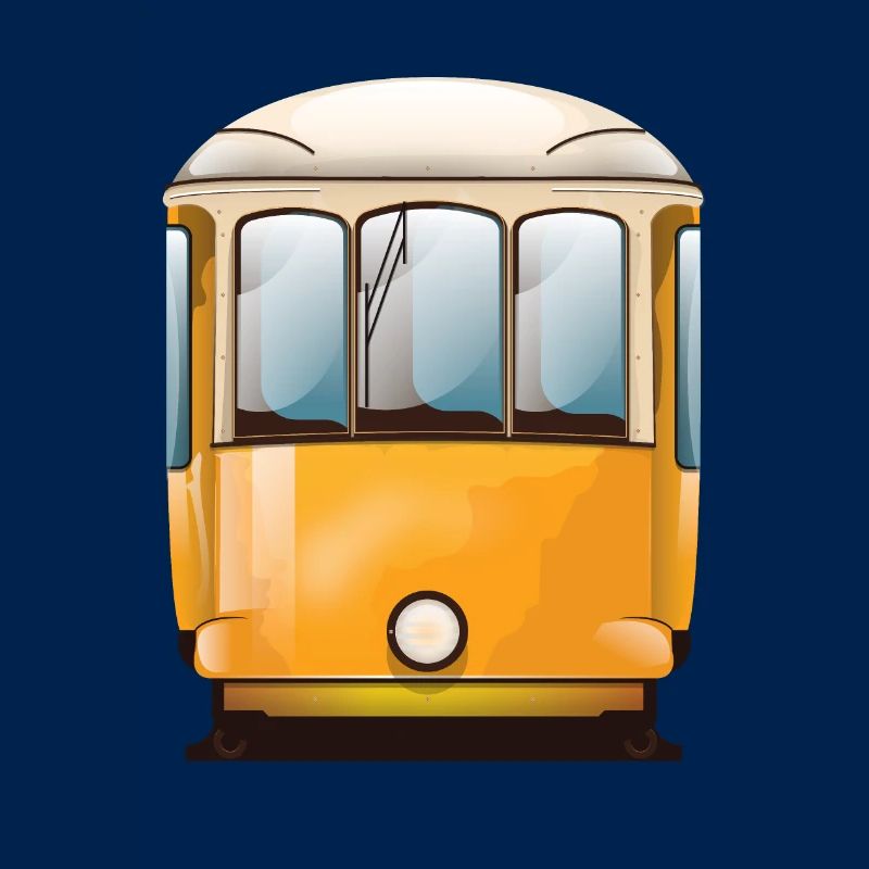 Gelbe Straßenbahn