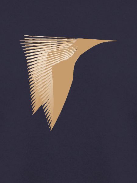 Beige Abstrakter Kolibri