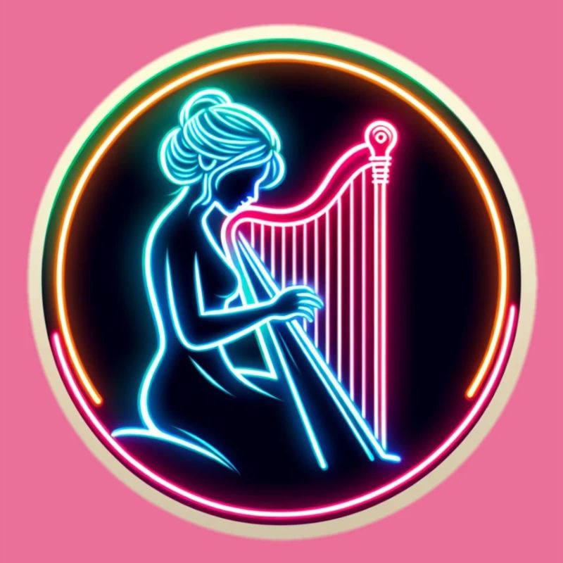 Neon-Harfe