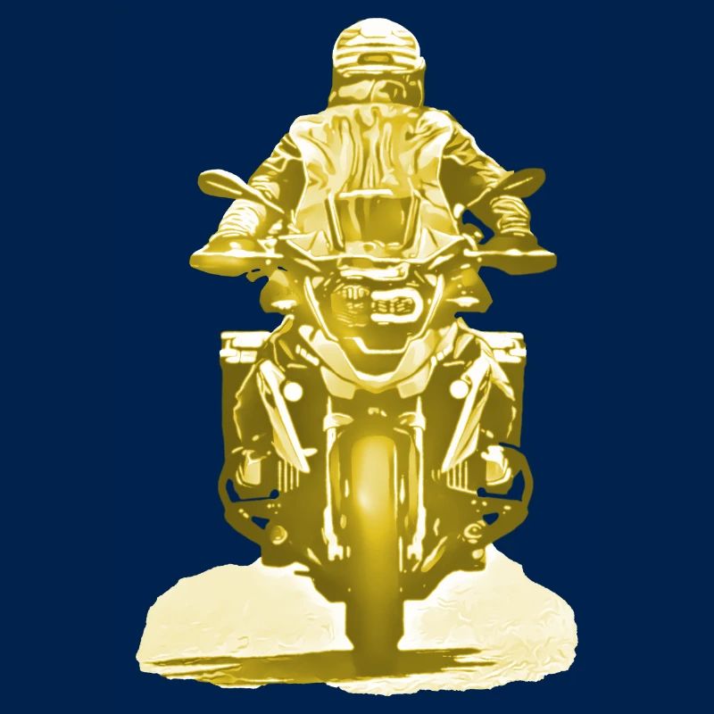 Motorradfahrer gold