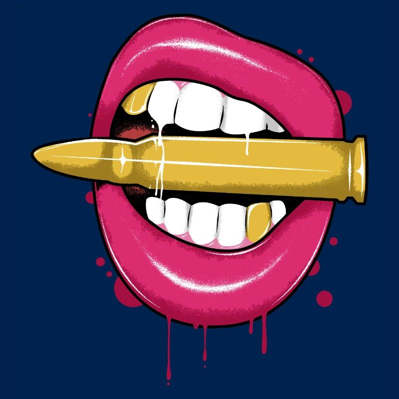Lippen und Geschoss