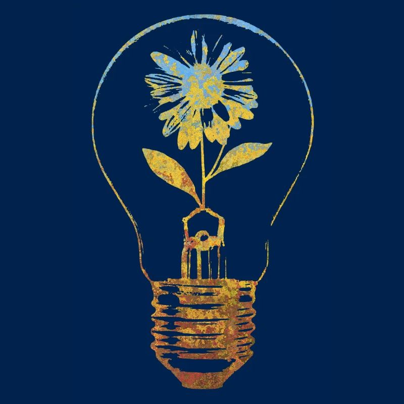 Lampe und Blume