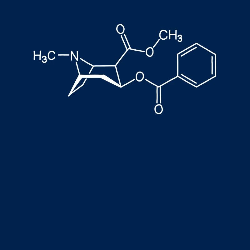 Cocaine structural formula molecule C17H21NO4