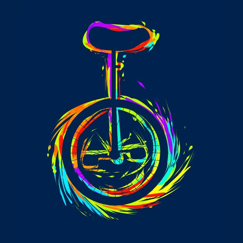 Monocycle Riding Conception de cyclisme coloré