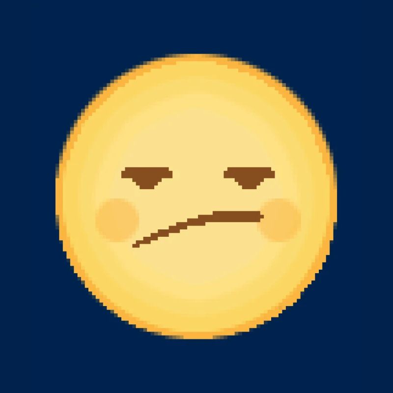 Retro Pixel Sad Emoji