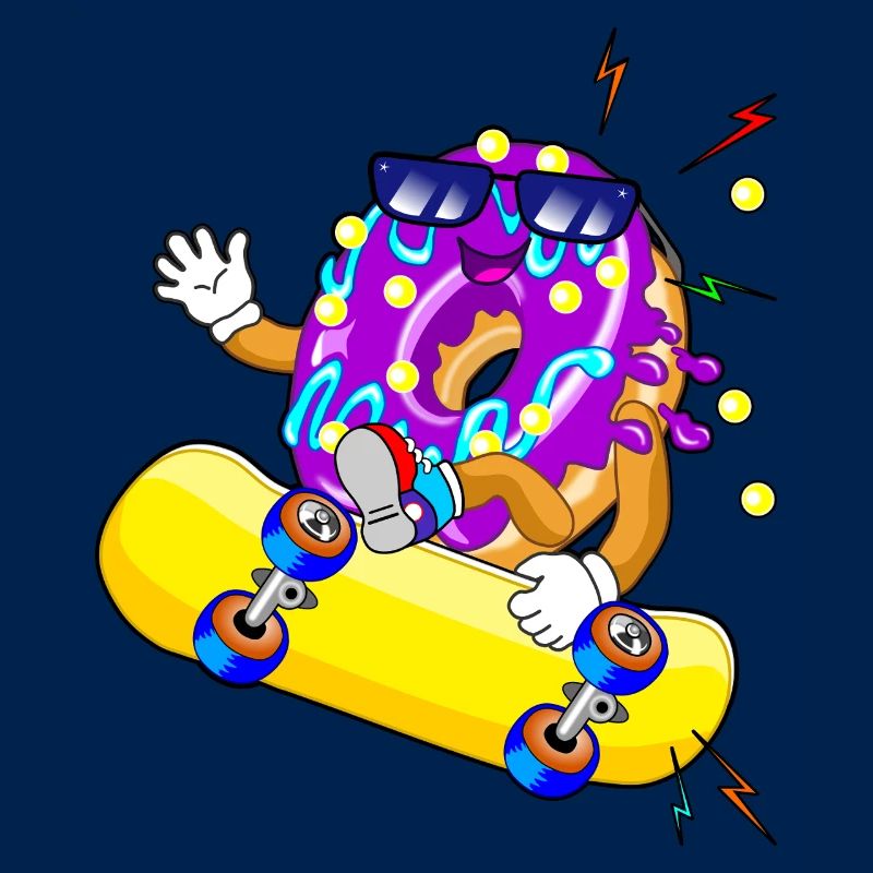 Donut Skateboard Skater