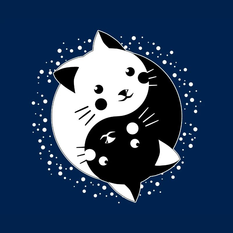 Cool kitten yin yang cats cat gift idea