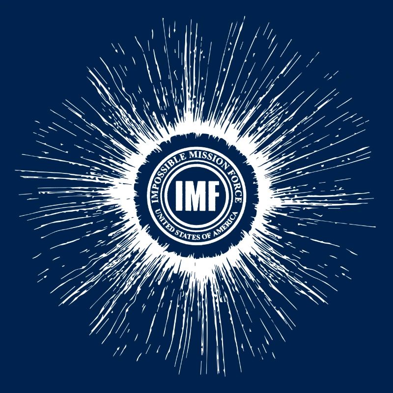 Mission Impossible Dead Reckoning IMF Logo Blanc