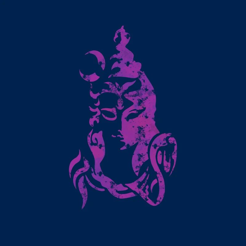 Shiva lila getragener Stil