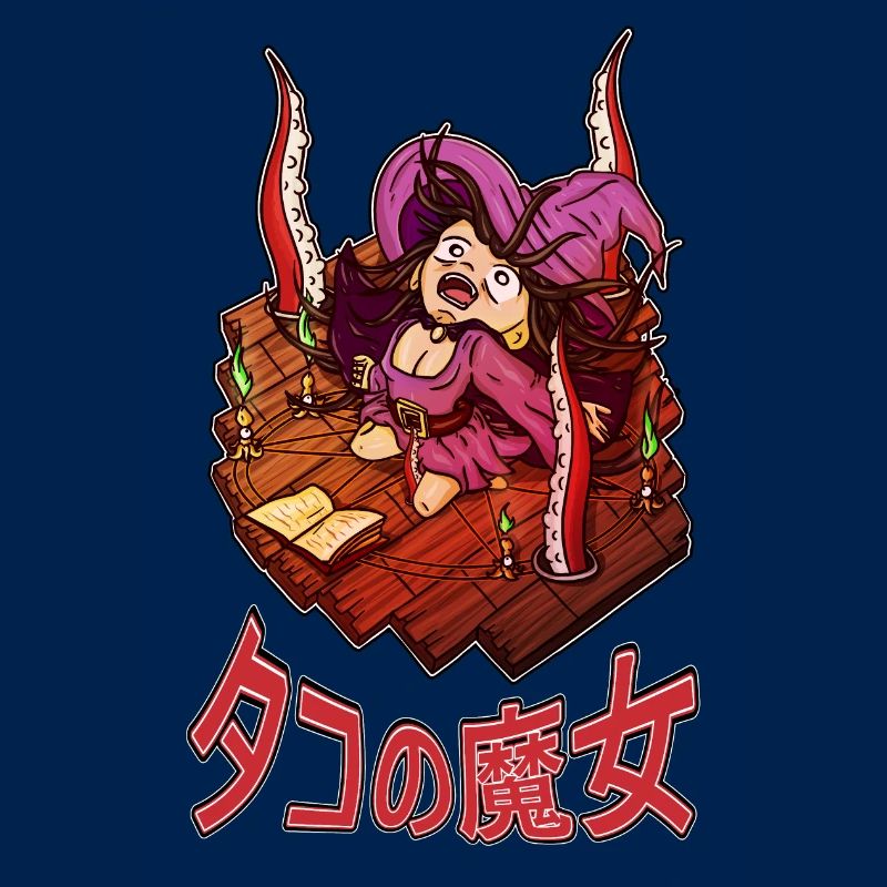 Witch summoning octopus tentacles