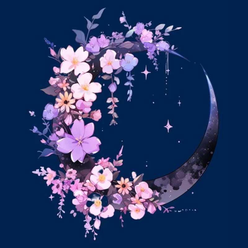Lune violette Fleurs