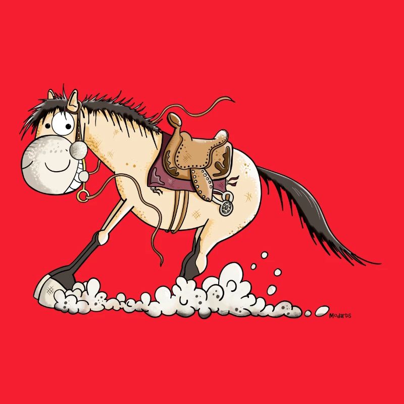 Westernpferd im Sliding Stop
