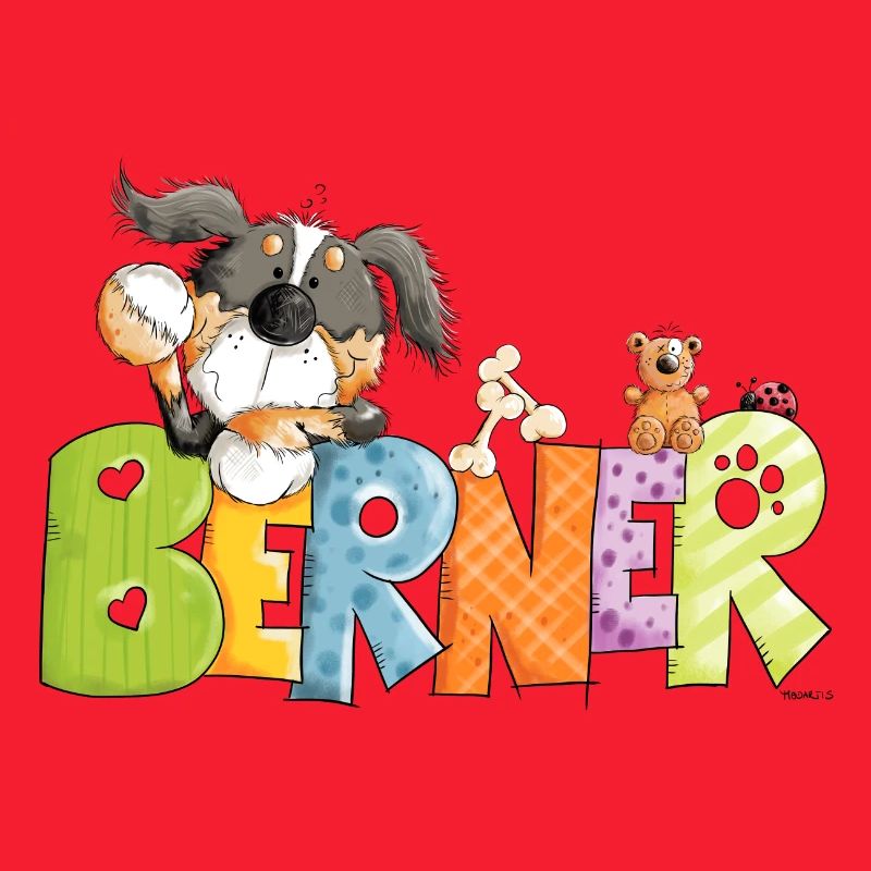 Berner Sennenhund hängt ab