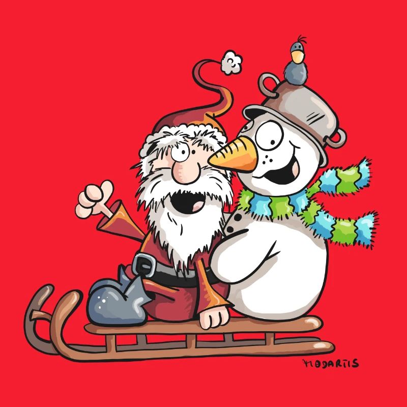 Christmas Schlittenfahrt - Weihnachtsmann - Comic