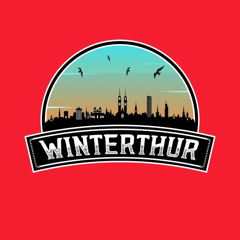Winterthur Schweiz Skyline Schweizer Souvenir