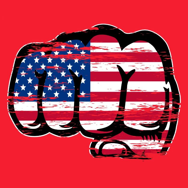 Drapeau des États-Unis Poing à main utilisé