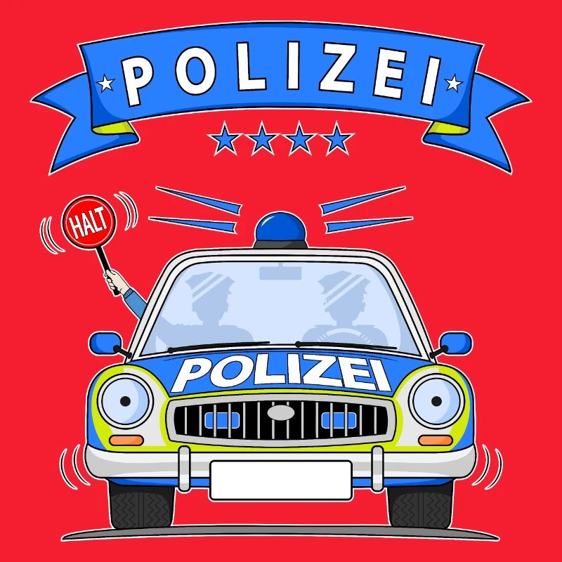 Polizeiauto mit Sirene