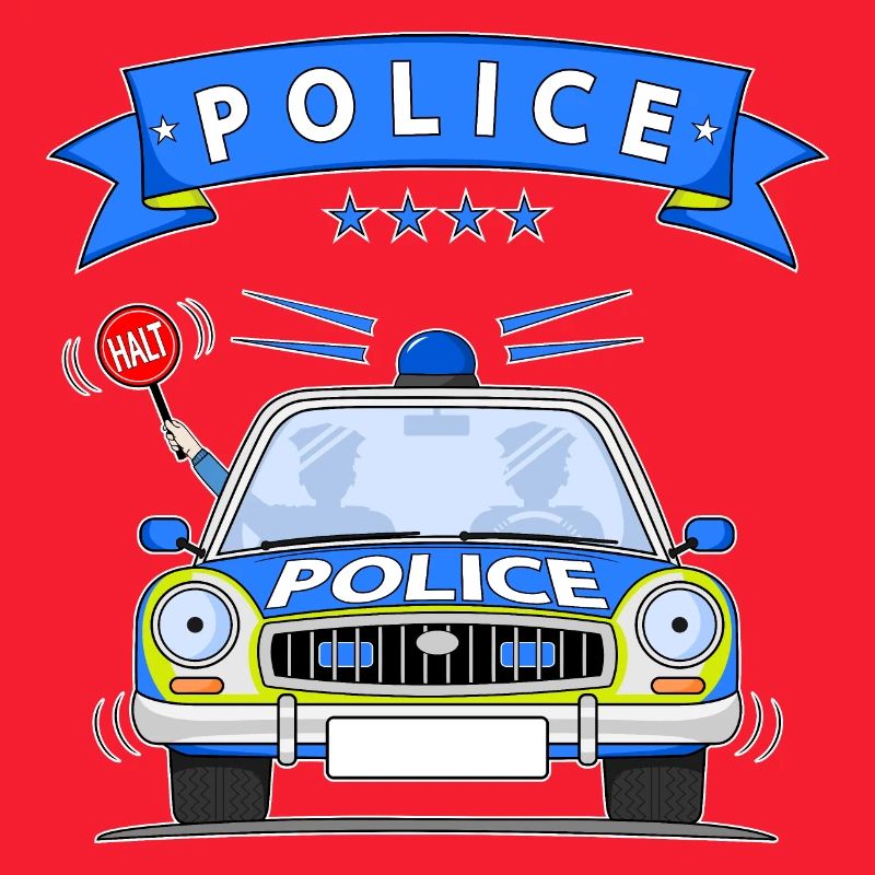 Police Polizeiauto mit Sirene