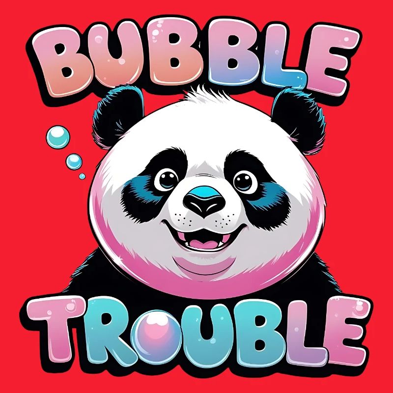 Impression ludique de verre Panda Bubbel