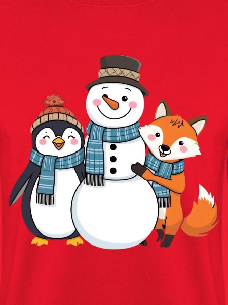 Winterfreunde - Pinguin, Schneemann und Fuchs