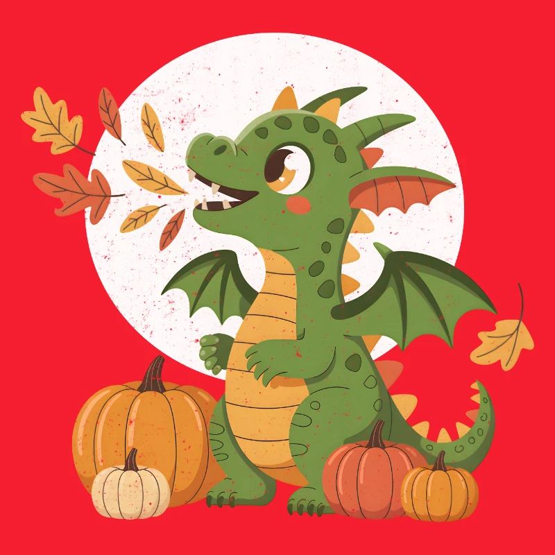 Kleiner Drachen Herbstszene