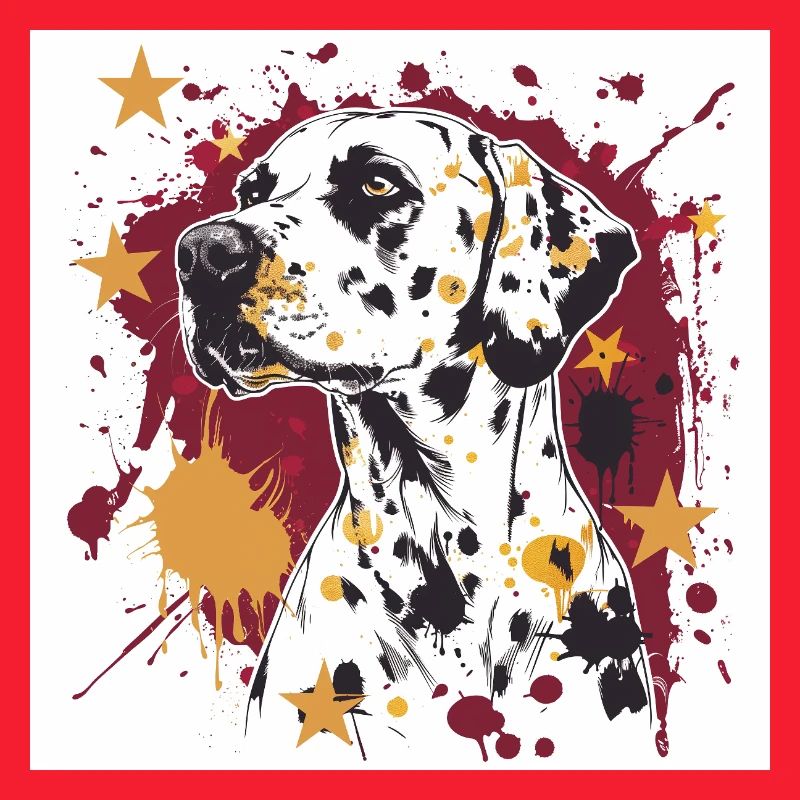 Dalmatiner Splatter Kunst