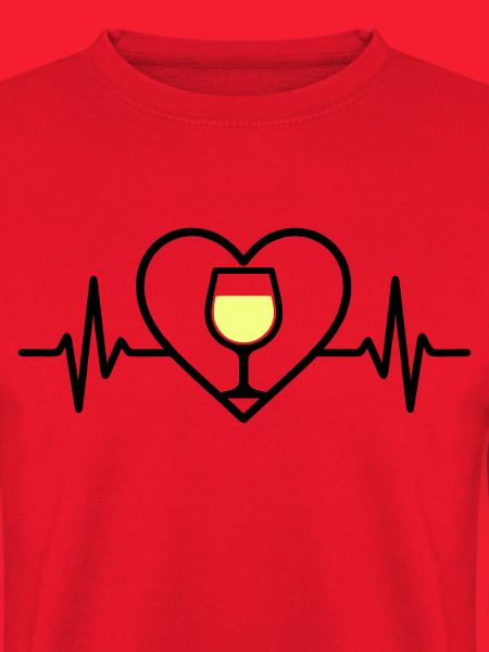 Wein Weinglas Herz Weißwein
