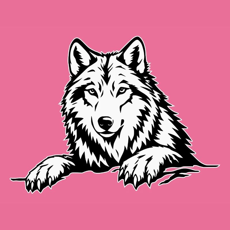 Wolf mit Pfoten