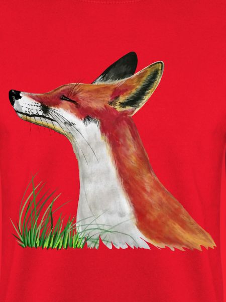Fuchs schnuppert im Gras