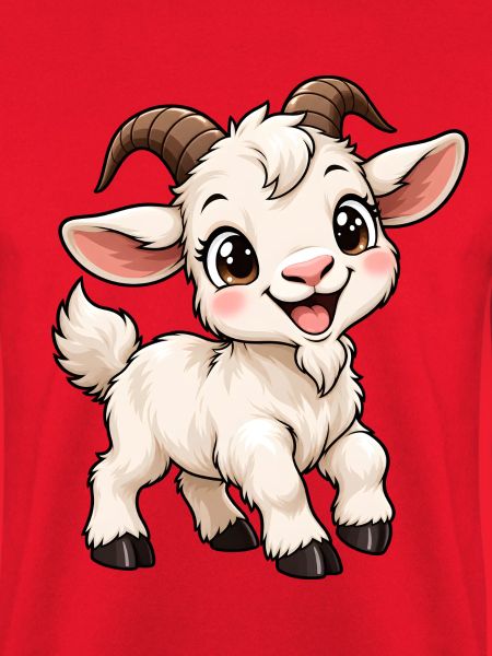 Ziege Kawaii Style – Süßes Bauernhoftier