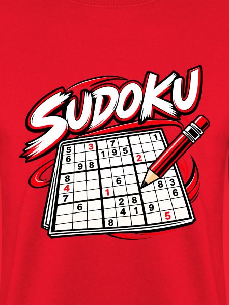 Sudoku-Grafikdruck Roter Stift