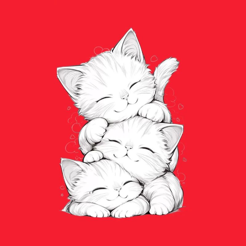 Trio chatons endormis