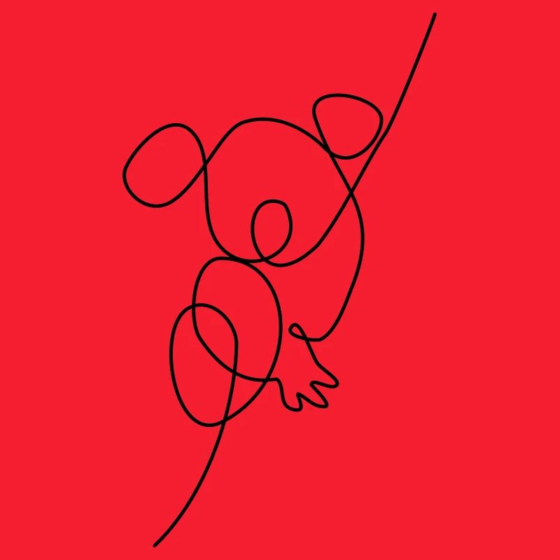one line koala
