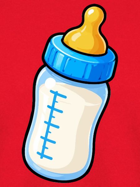 Bunte Babyflasche Illustration