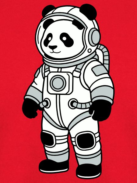 Panda-Bär-Raumanzug