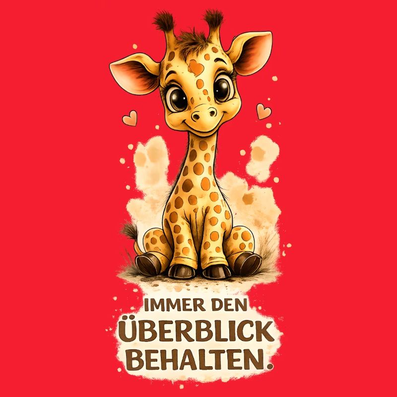Giraffe mit Überblickspruch