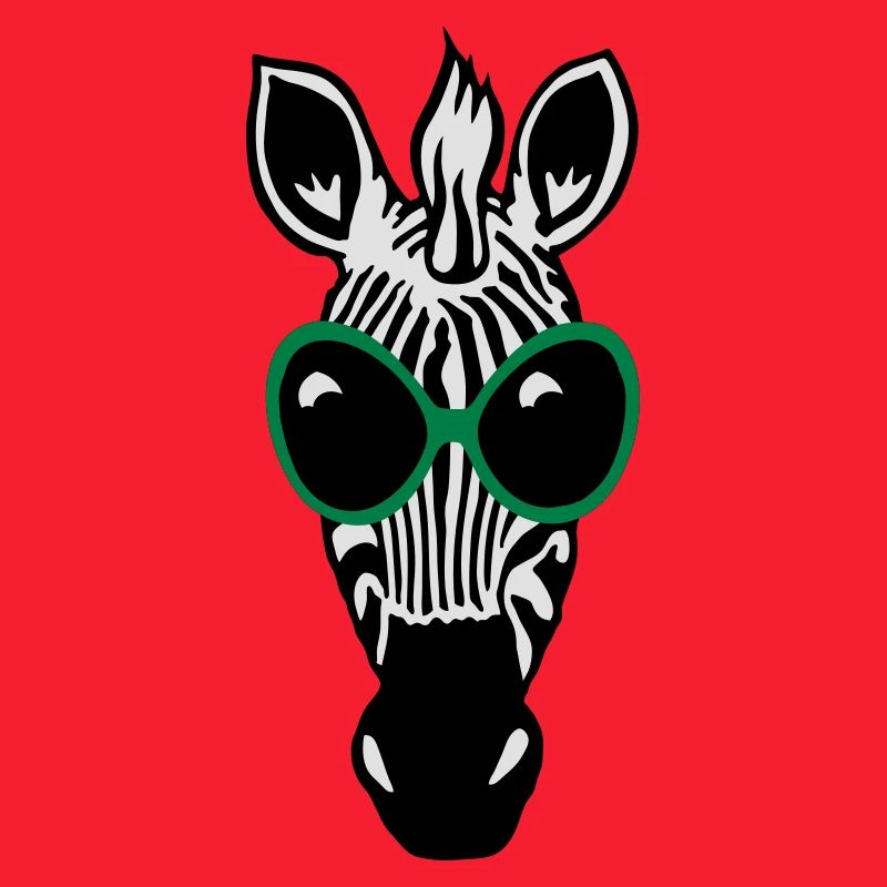 Zebra mit Sonnenbrille