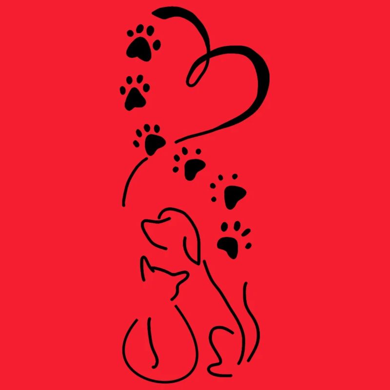 Hund Katze Herz
