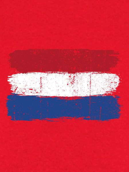Pinselstriche der niederländischen Flagge