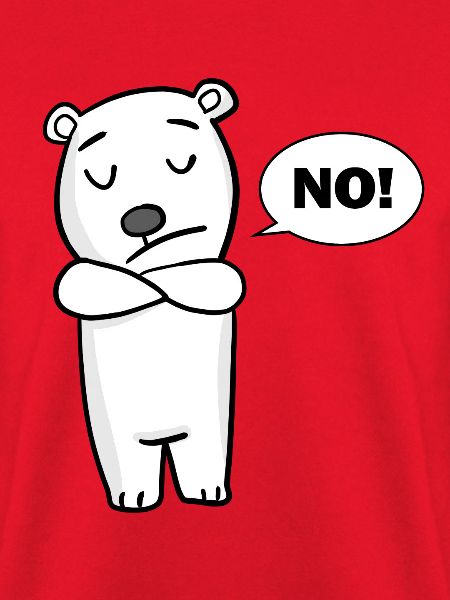 Polarbär bär Nein