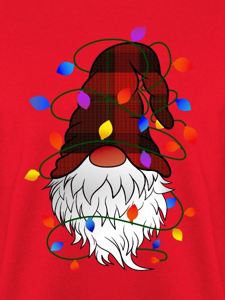 Weihnachts Gnom mit Lichterkette