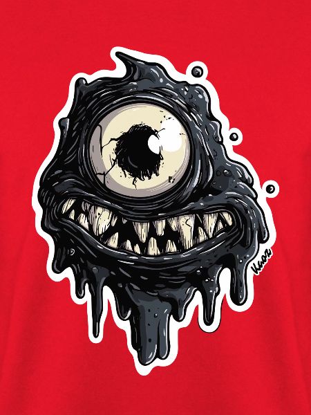 Schwarzes Monster Schleim Auge 