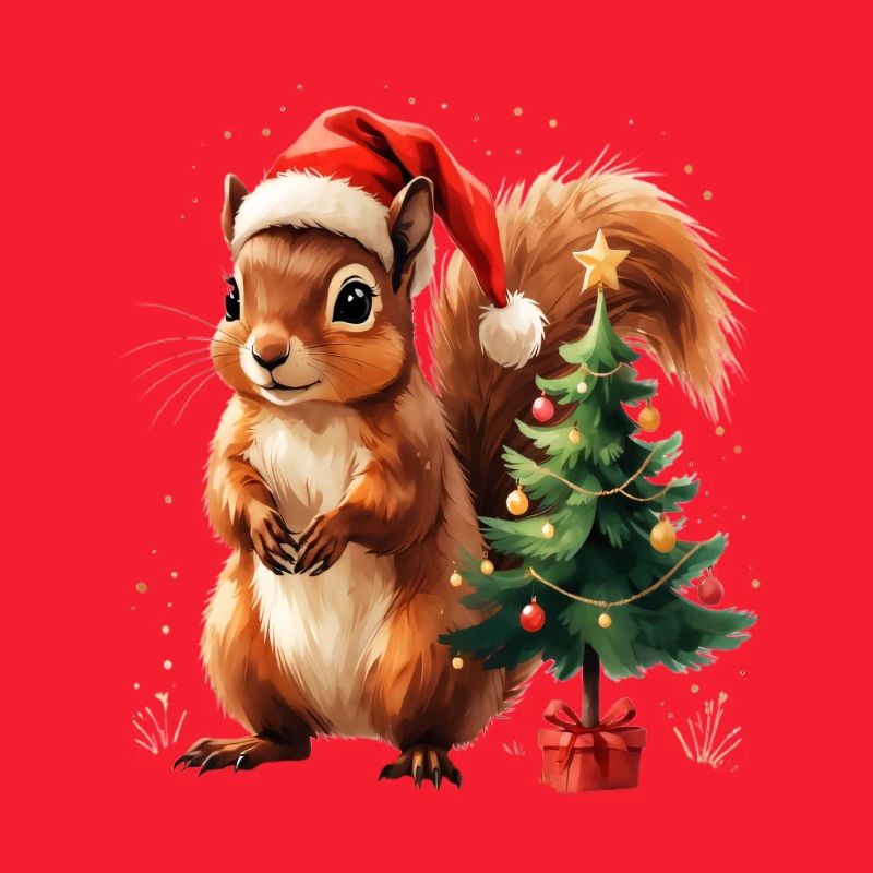 Christmas Squirrel Charm