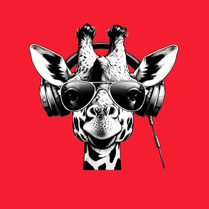 Giraffe DJ Stil Kopfhörer Sonnenbrille