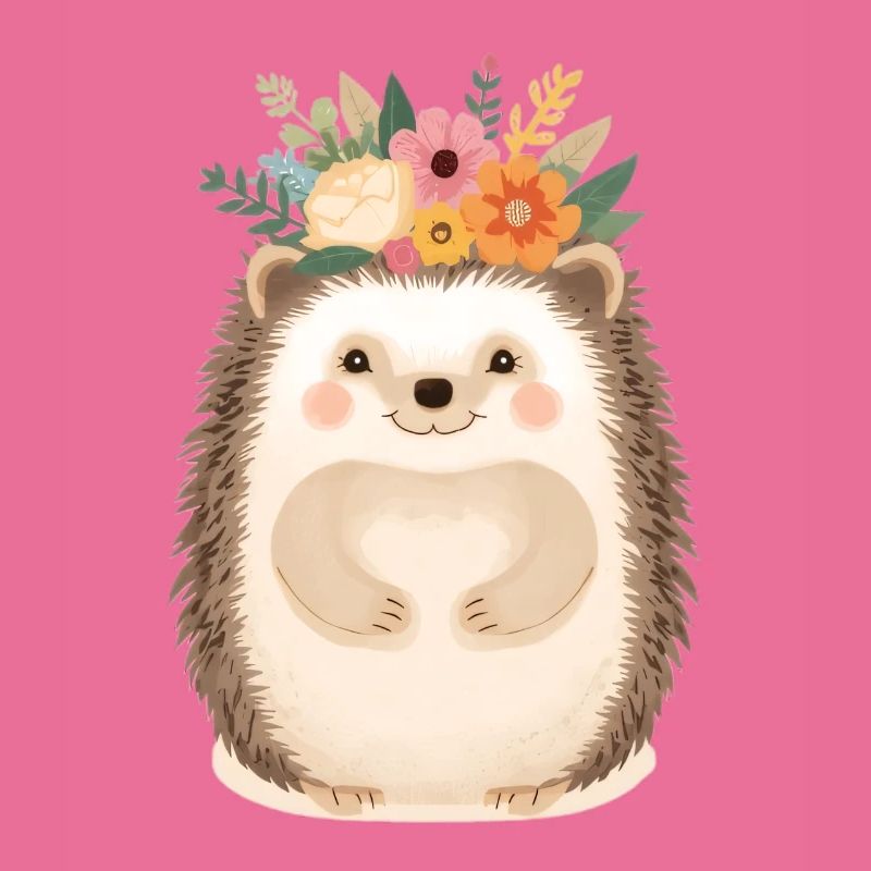 Blumenkranz-Igel: süßer Waldfreund